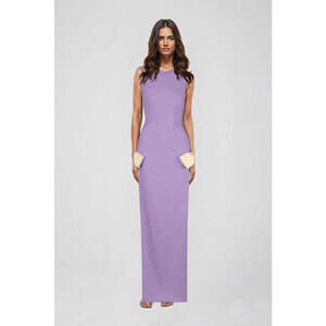 ATOIR The Jana Bow Embellished Maxi Dress Size 6 | High Slit Formal Gown